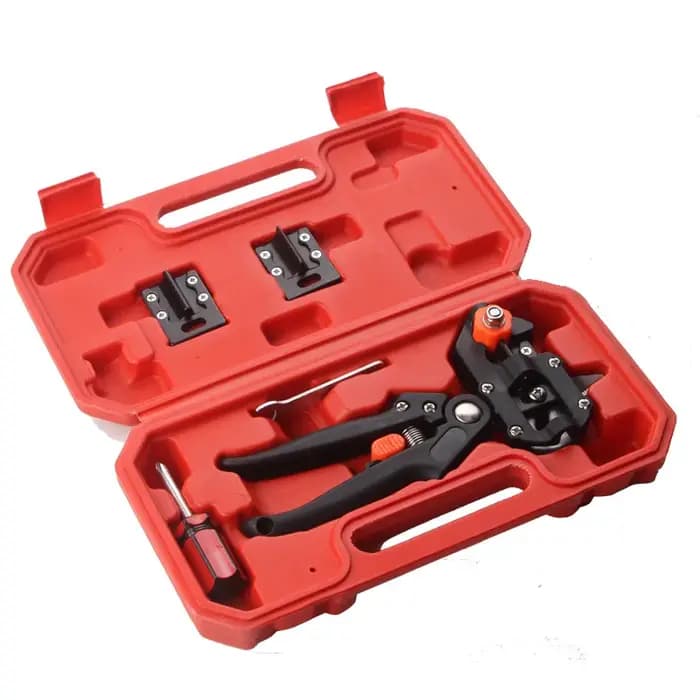 Sécateur de greffage de boîte à outils rouge professionnel