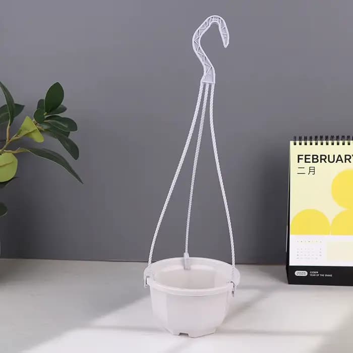 Pot de fleurs suspendu en plastique, panier à fleurs en chaîne, support pour plantes, pots à fleurs,