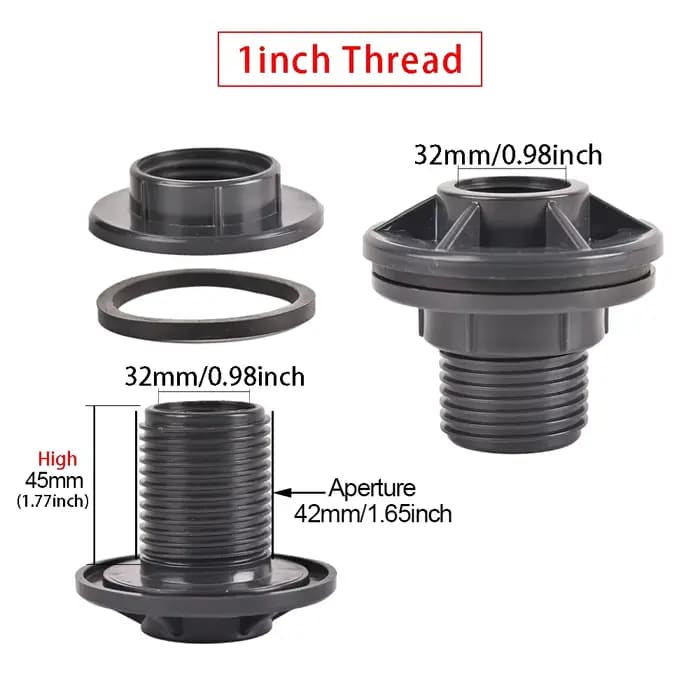 Adaptateur de Cloison en PVC avec Valve de Mathiation d'Eau à 4 Voies, Raccord de Tuyau d'Arrosage p