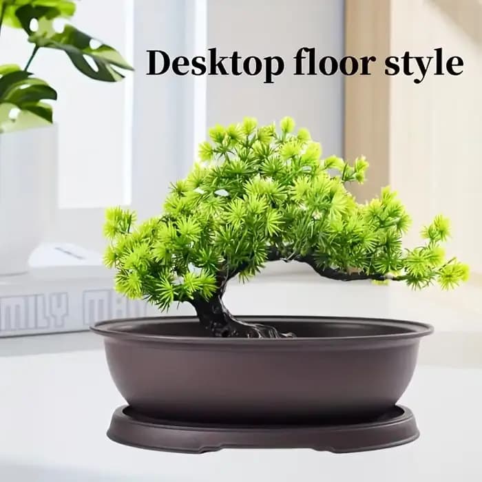 1 ensemble de pots de fleurs plissés de forme ovale