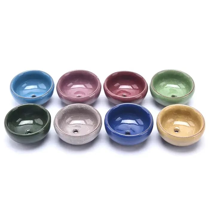 Mini jardinière succulente en céramique pour la décoration intérieure, glaçon, fissure, glaçure, fle