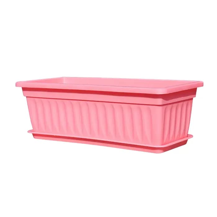 Jardinière rectangulaire en plastique, pot de fleurs multicolore, conteneur de jardinage polyvalent
