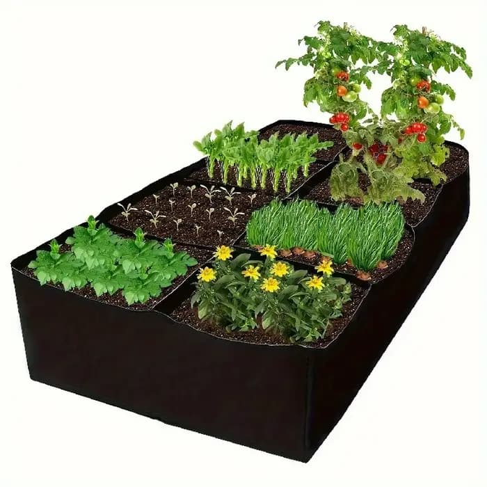 Jardinage à domicile 128 gallons 8 grilles sac de plantation respirant épaissi tridimensionnel légumes pomme de terre