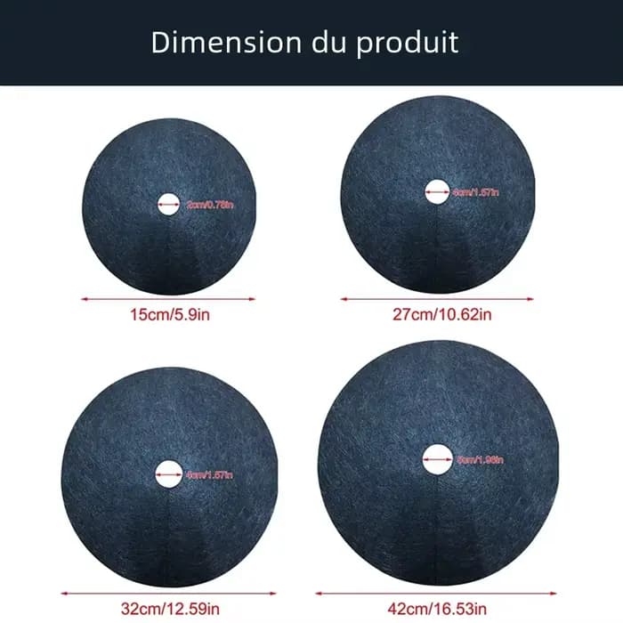 Barrière de désherbage avec anneau de pain d'arbre Non tissé
