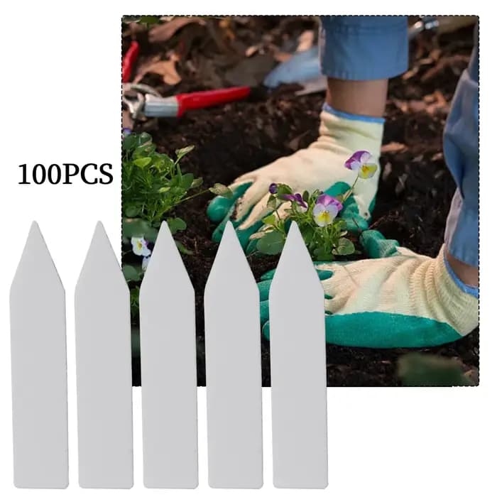 Étiquettes de plantes blanches en forme de T, 100 pièces, étanches, en plastique, pour jardin, jardi