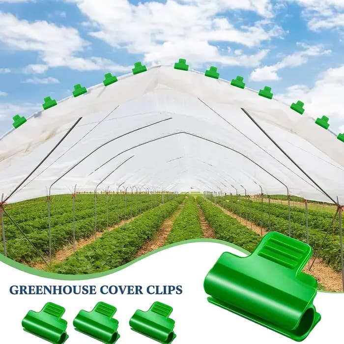 Pinces à Film pour serre, 20 pièces, pour hangar de jardin, rangée de couverture, filet, cerceau de