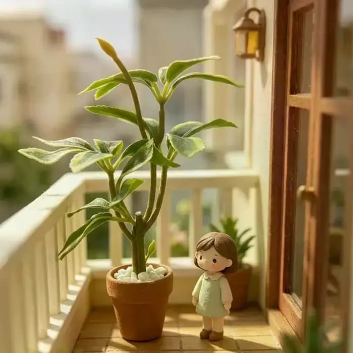 Mini pot en terre cuite, modèle de plante artificielle en pot, décor de scène de jardin pour maison