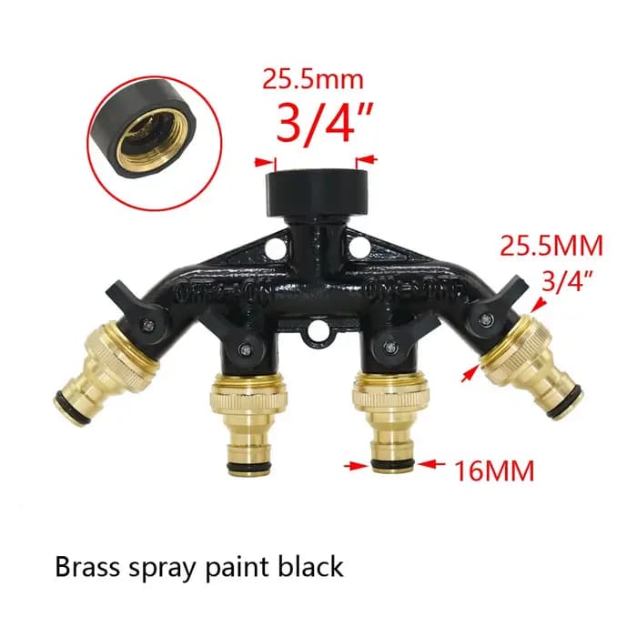 Connecteur de robinet de jardin en laiton, séparateur de tuyau d'arrosage, distributeur d'arrosage d