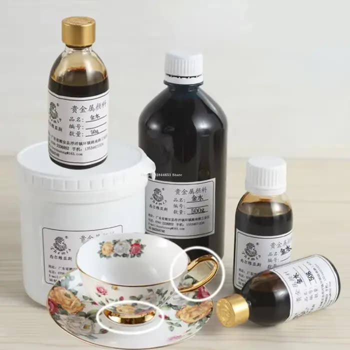 Pigments métalliques dorés céramiques 10g/flacon pour artisanat de poterie DIY