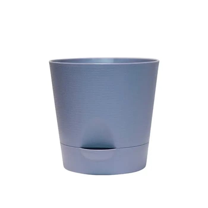 Pot de fleurs multicolore auto-arrosant en plastique, pot de fleurs rond respirant avec fond amovibl