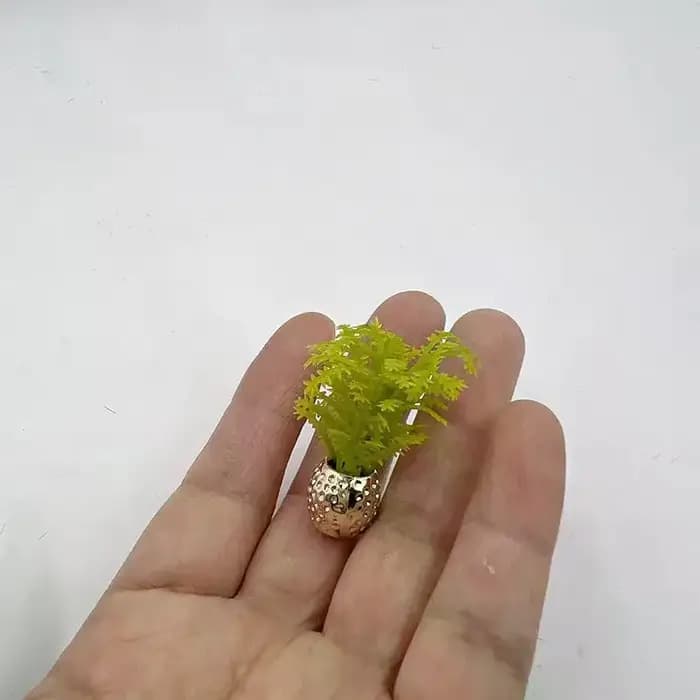 Mini plantes vertes en pot pour maison de poupée 1:12