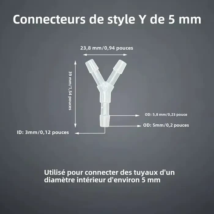 Connecteur en T pour tuyau