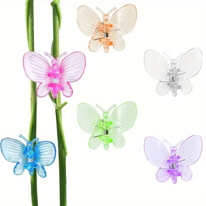 Pinces à orchidées colorées, 30 pièces, pinces papillon pour plantes de jardin, vigne grimpante, Sup