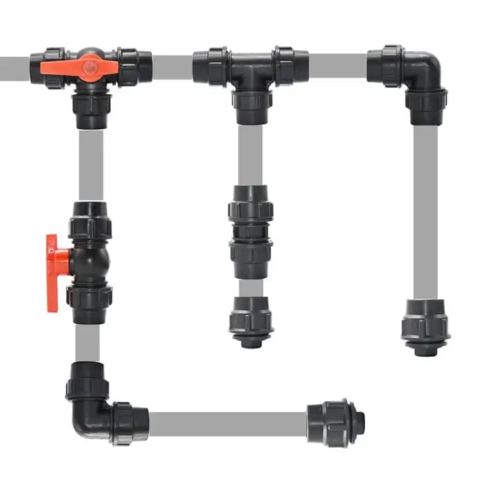 Mathiateur d'eau du robinet en tube PVC PE, 20/25/32/40/50/63mm, embout coudé en T, assujetrapide en
