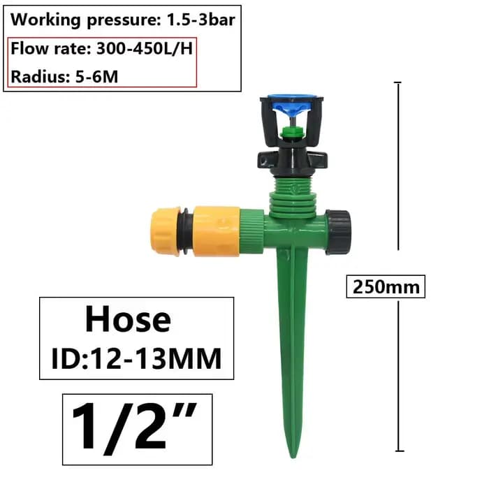 Arroseur rotatif de jardin avec support de buse, arrosage et d'argile de la pelouse de la ferme, fil