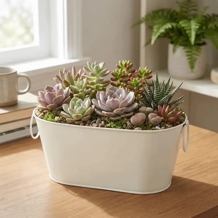 Pot de fleurs rustique multifonctionnel en fer