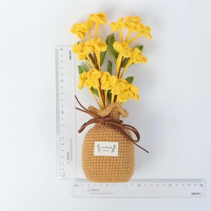 Fleur artificielle de chèvrefeuille au crochet faite à la main