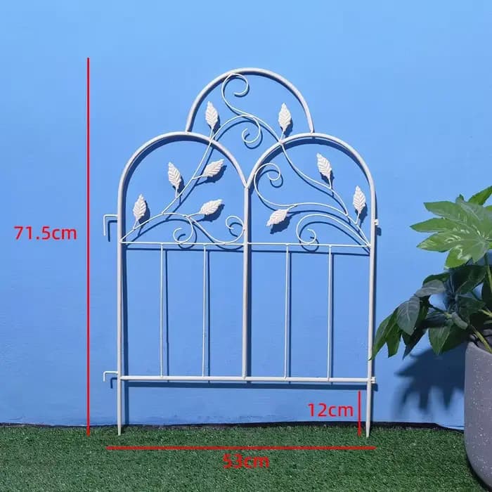 Clôture de jardin en fer Vintage, bordure de fleurs rustique d'extérieur pour décoration de cour, ba