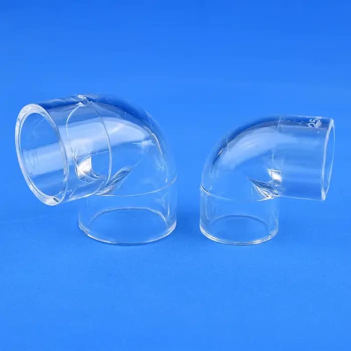 16~50mm Acrylique 90 ° Raccords de tubes transparents coudés, connecteur de tuyau d'eau d'aquarium