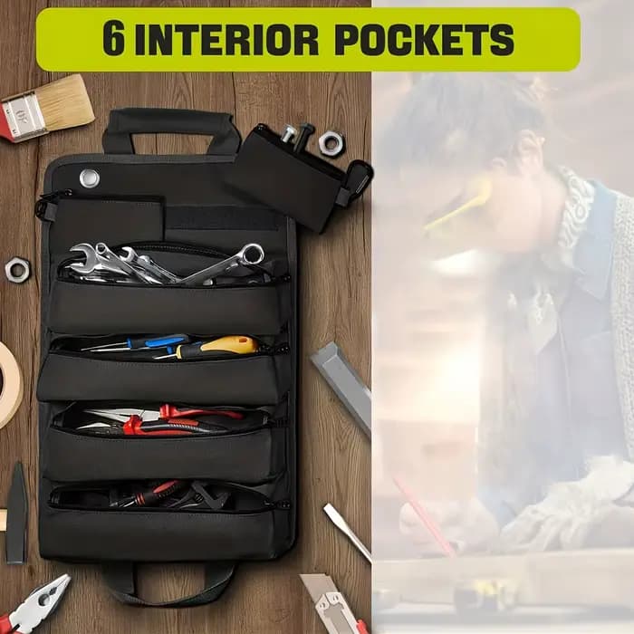 Organisateur de sac à outils-petit sac à outils avec pochettes détachables