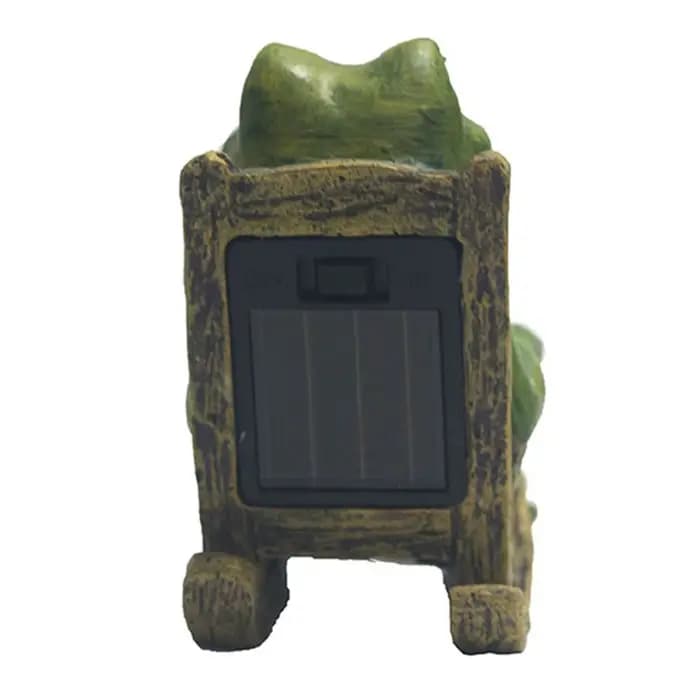 Lampe de nuit solaire étanche en forme de grenouille, style rustique créatif, chaise à bascule greno