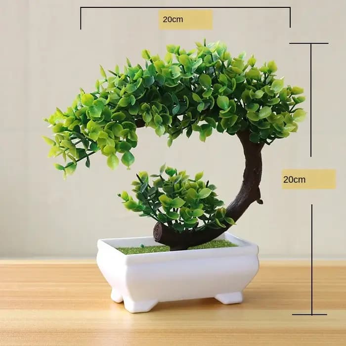 Nouvelles plantes artificielles vertes bonsaï petit arbre herbe fleur en pot bonsaï Halloween mariage fête de noël décor de bureau à domicile