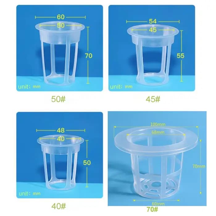 Pot de Culture Hydroponique en Maille pour Plantes, Filet de Colonisation, Porte-Gobelet Vertical po