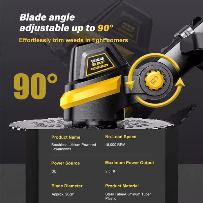 Tondeuse à gazon électrique portable sans balais