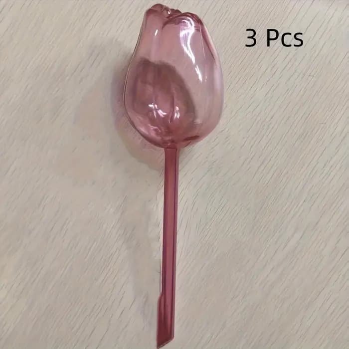 3 boules d'irrigation en forme de tulipe avec un design à embout étroit pour prolonger le temps