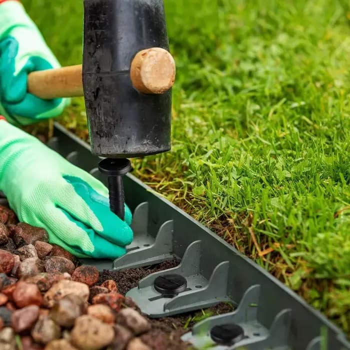 Piquets de pelouse en plastique, longueur de 20cm, pointes d'ancrage, filet de jardin, piquet de sol