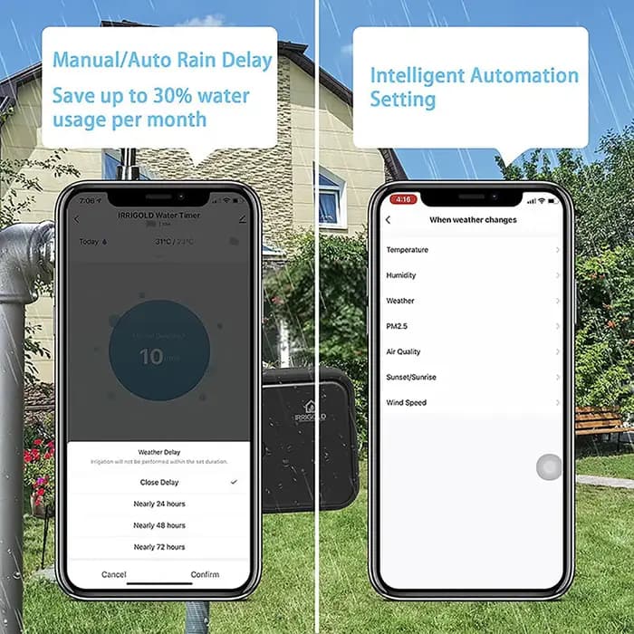 Contrôleur d'irrigation automatique, nécessitant un hub Bluetooth intelligent Tuya, filtre à tempori