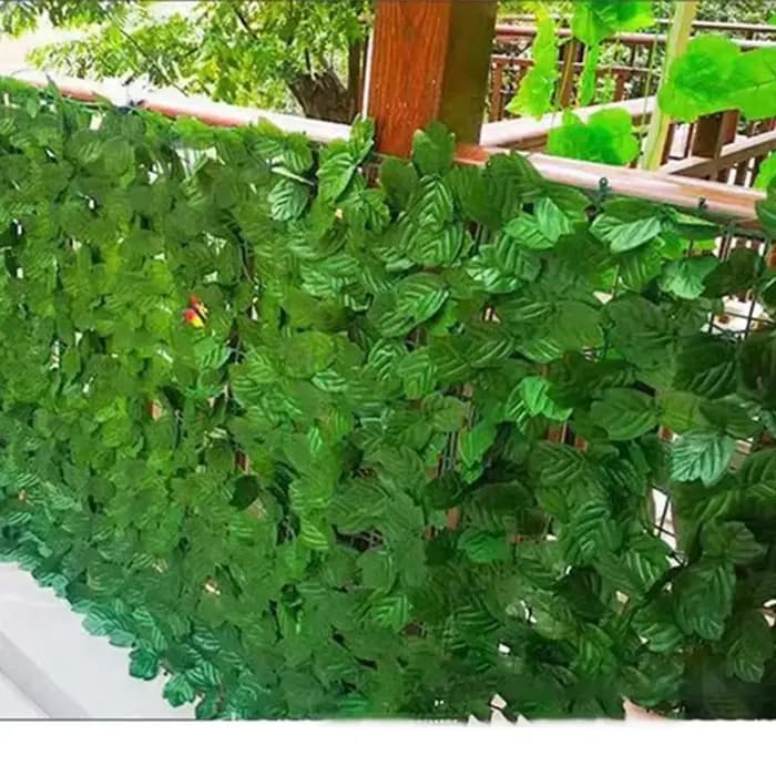 Panneaux de clôture à feuilles vertes artificielles 1M/3M
