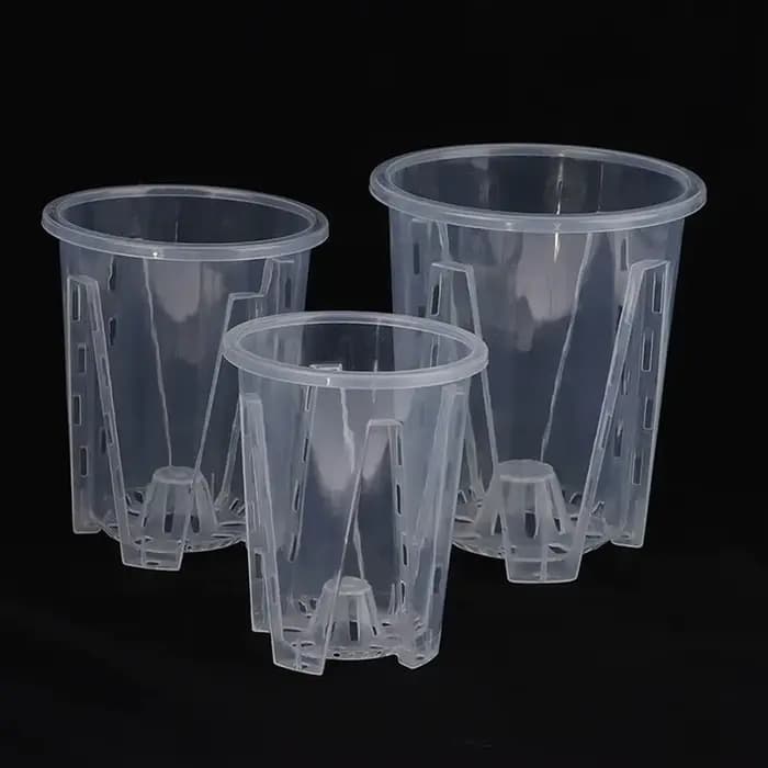 Pot de fleurs transparent respirant pour le contrôle des racines