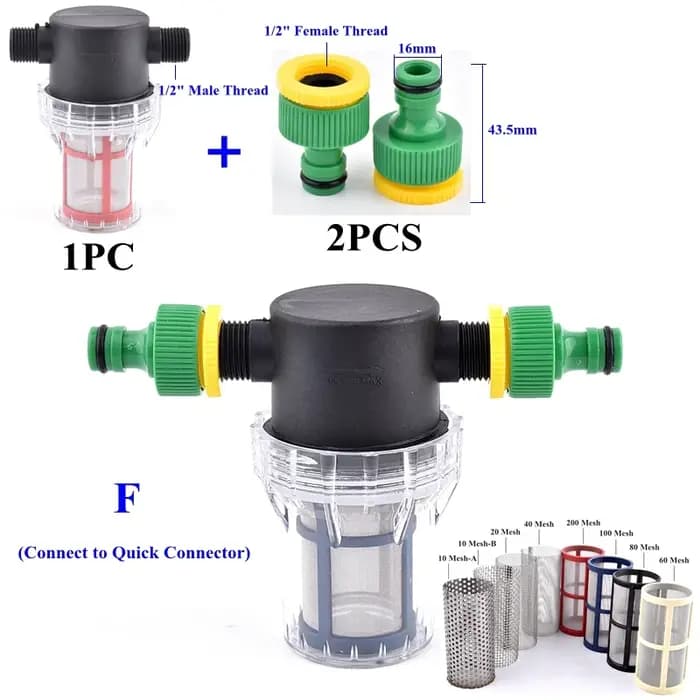 Ensemble de filtres d'arrosage de jardin de 1 / 2 pouce tuyau d'irrigation agricole filtre
