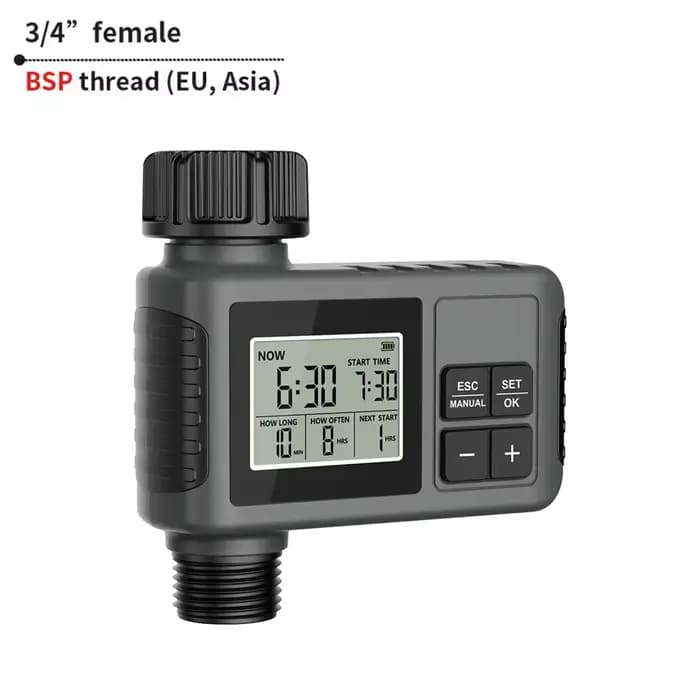 Minuterie d'eau de jardin, 1/2/3 zones, minuterie d'irrigation automatique Programmable avec retard