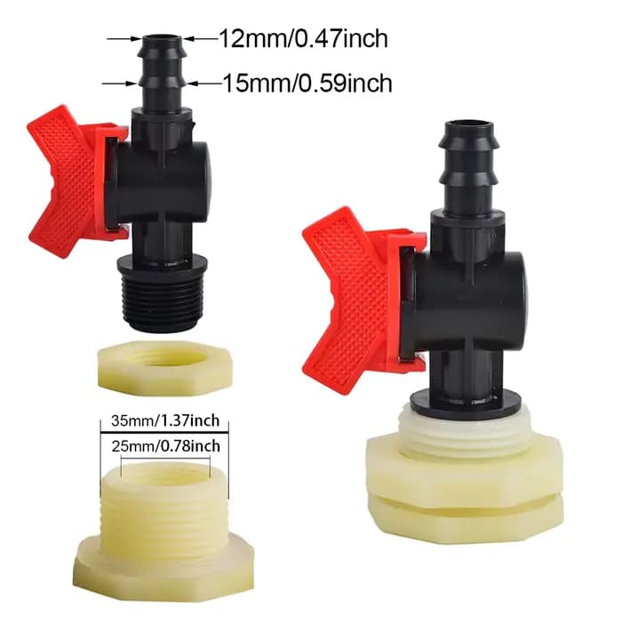 Kit de montage de cloison de baril de pluie, assujetde baril de pluie en PVC avec adaptateur de tuya