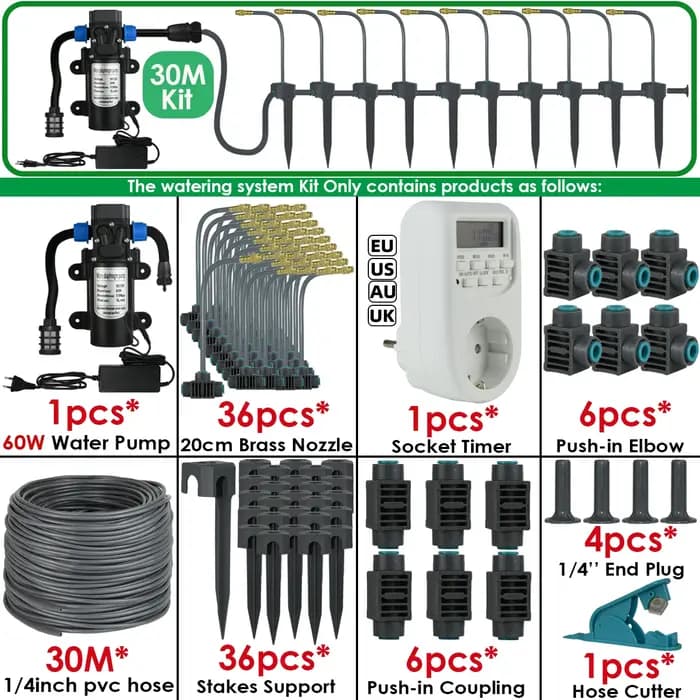 Kit d'irrigation goutte à goutte de jardin 5-30M