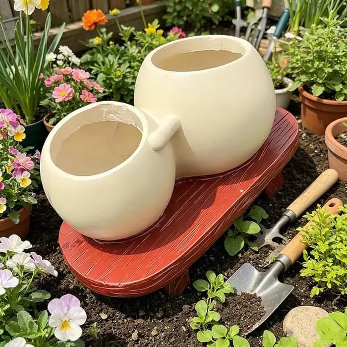 Pot de fleurs en résine mignon pour plantes succulentes