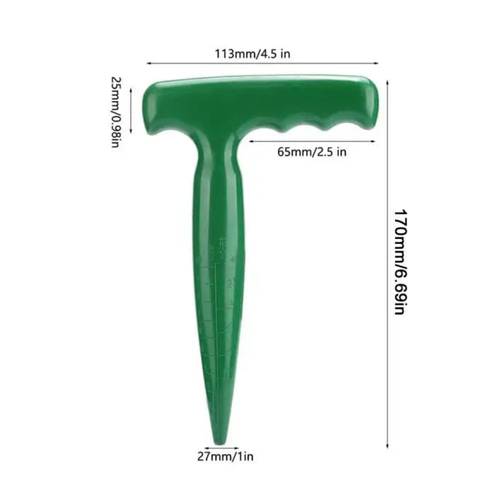 Perforateur de jardin portatif avec échelle graduée