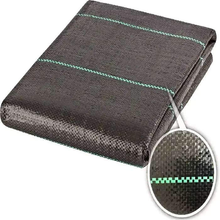 Tissu de barrière contre les mauvaises herbes robuste, tissu tissé de contrôle des mauvaises herbes,