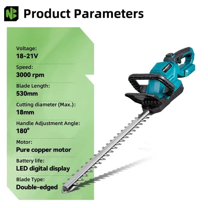 Taille-haie électrique 3000 tr/min tondeuse à gazon jardin affichage LED aménagement paysager