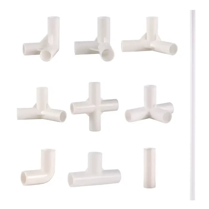 Connecteur en PVC, diamètre extérieur 12mm, coude droit, Joint à 4 voies, 60/90/120/135 degrés, adap