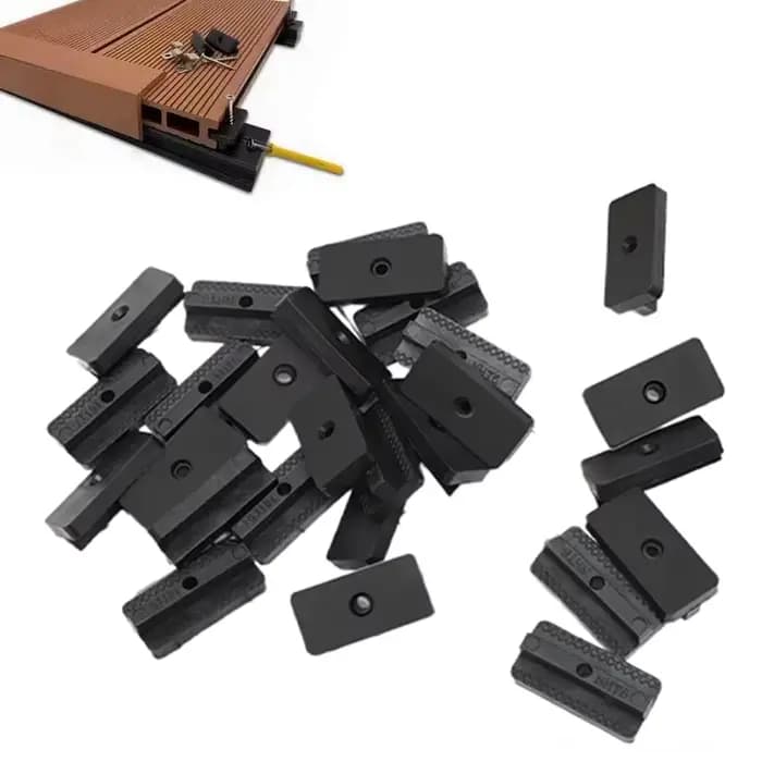 Clip de pont Composite en queue d'aronde, 100 pièces, facile à assembler, pour sol extérieur, cour,