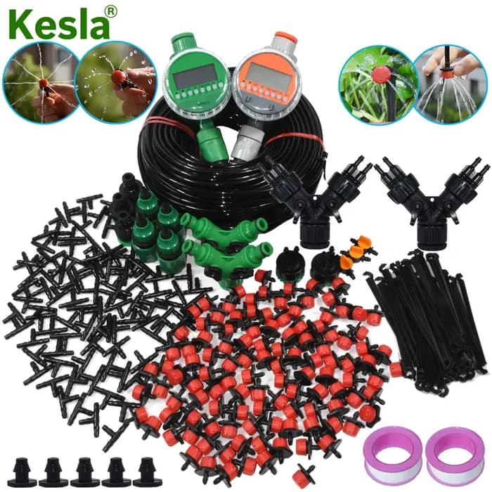 KESLA-Micro système d'irrigation goutte-à-goutte 5-50m, kit automatique d'arrosage avec minuterie, g