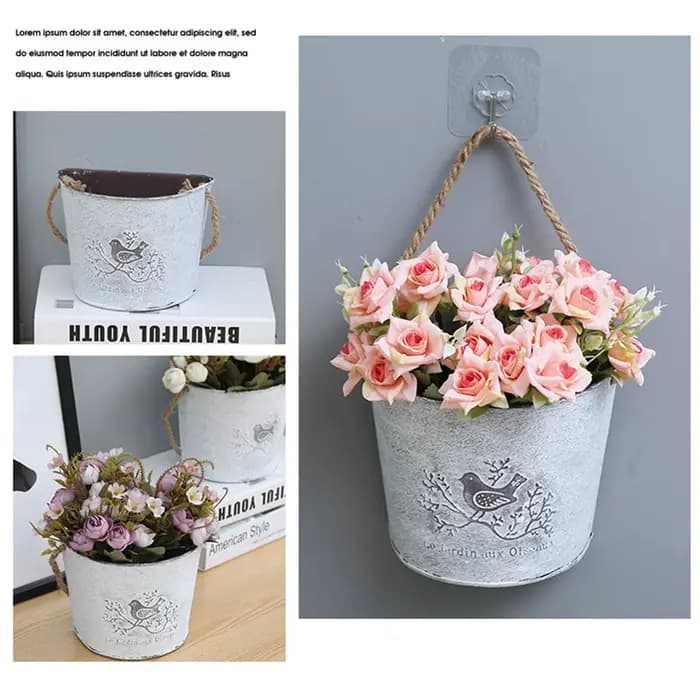 Jardinière de Pot de fleur en céramique murale avec Design rotatif-support de plante suspendu moderne peu encombrant pour intérieur/extérieur,