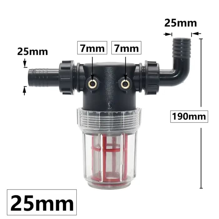 Filtre à eau pour pulvérisateur, 60 mailles, 19mm, 25mm, barbe, connexion à l'd'argile du jardin, po