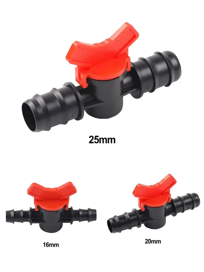 16mm 20mm 25mm vanne d'arrêt robinet à tournant sphérique connecteur bouchon PE tuyau PN4 tuyau d'ég