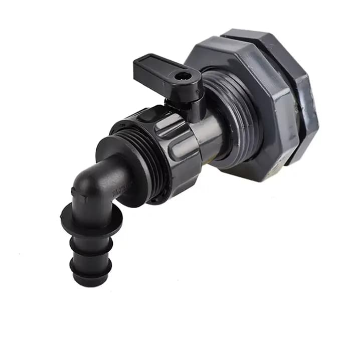 Raccord de cloison en PVC à filetage 3/4, connecteur de tuyau pour baril de pluie, adaptateur de tuy