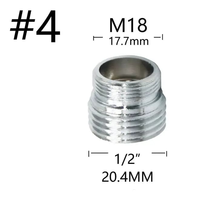 Connecteur fileté mâle en laiton argent M16 M18 M24 M28 à 1/2, pour connecteur de Conversion de robi