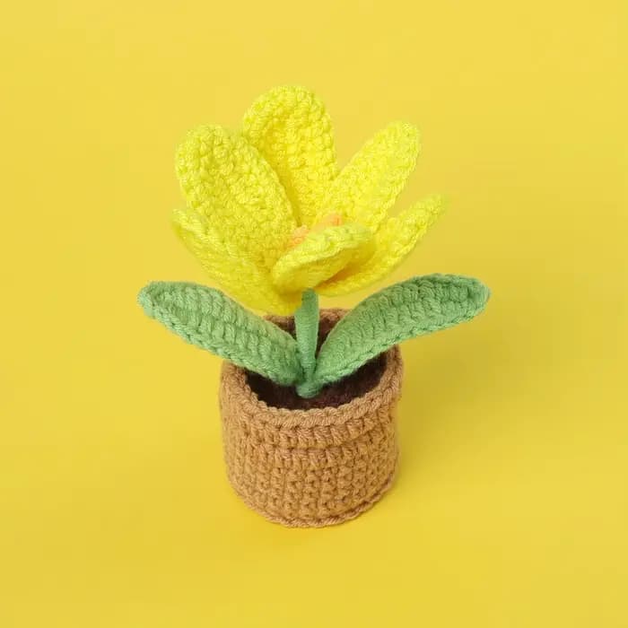Tulipe Crochet fleurs Pot mignon tricot fleur créative